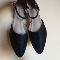 Дам.обувки-/изк.кожа-сатен/-"PENNE"-№39-цвят-черни. Закупени от Италия., снимка 6 - Дамски ежедневни обувки - 26554303