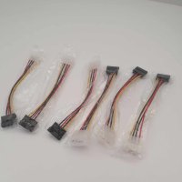 Кабел захранващ преходник ATX Molex 4pin – SATA, НОВ, снимка 4 - Кабели и адаптери - 43228593