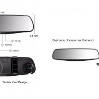 Видеорегистратор в огледало + камера за задно виждане, снимка 3 - Аксесоари и консумативи - 40068008