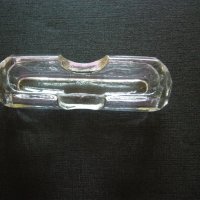 Стъклена кристална поставка за клечки за зъби, снимка 1 - Антикварни и старинни предмети - 28637458