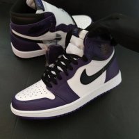 Nike Air Jordan 1 High OG Court Purple Размер 42 Номер Лилави Кецове Обувки Маратонки Нови, снимка 2 - Кецове - 39273699