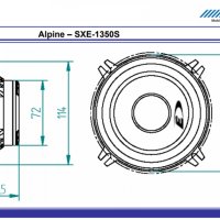 Авто говорители ALPINE SXE-1350S, снимка 2 - Аксесоари и консумативи - 43089057