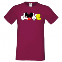 Мъжка тениска Mickey Love Подарък,Изненада,Рожден ден, снимка 3 - Тениски - 36576154