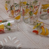 Стъклени чаши с плодове , снимка 2 - Чаши - 43290164