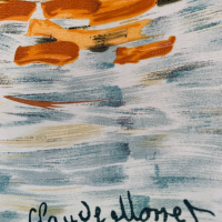 Колекционерски шал-картина Клод Моне., снимка 3 - Шалове - 36550558