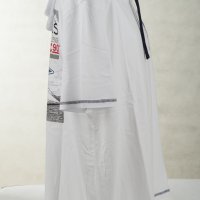 Бяла памучна мъжка спортна блуза Nebulus - 2XL, снимка 4 - Спортни дрехи, екипи - 43116557