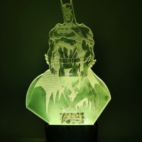 Batman Батман Екшън фигурки 3D настолна лампа 7 променящи цвета нощна лампа, снимка 8 - Настолни лампи - 40412178