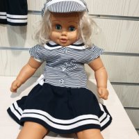 Нова бебешка моряшка рокля с якичка и копченца, от 6-9 месеца, снимка 8 - Бебешки рокли - 28491264