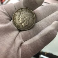 Сребърна монета обединено кралство ½ крона, 1940 г, снимка 7 - Нумизматика и бонистика - 40503584