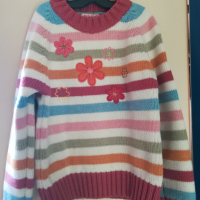 детски цветен  пуловер, снимка 2 - Детски пуловери и жилетки - 23884643