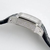 Мъжки часовник Cartier Santos 100 Stainless Steel - Diamond Afterset с автоматичен механизъм, снимка 4 - Луксозни - 42935700
