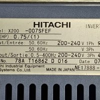 Честотно управление Hitachi X200 - 0,75 KW, снимка 2 - Други машини и части - 43249170