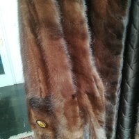 Ново кожено палто от цели норки, размер 44 -46: дължина 110см., снимка 3 - Палта, манта - 43895365