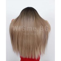 Дълга светлокестенява омбре перука с бретон Емилия, снимка 7 - Аксесоари за коса - 30987011