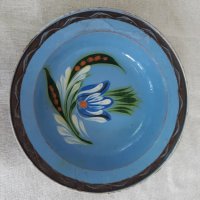Рисувана керамична чиния. , снимка 2 - Антикварни и старинни предмети - 32369033