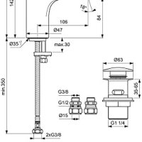 Нов Елегантен Ideal Standard Едноръкохватков смесител за мивка кранче чешма, снимка 2 - Други стоки за дома - 43396146