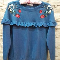Ежедневна свободна блуза,размер S, снимка 1 - Блузи с дълъг ръкав и пуловери - 40233211