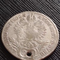 Сребърна монета 20 кройцера 1802г. Франц втори Будапеща Свещена Римска Империя 13638, снимка 9 - Нумизматика и бонистика - 42944300