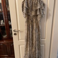 Дълга елегантна рокля волани , снимка 4 - Рокли - 37656125