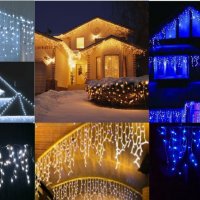LED Висулки Мигащи 144, Три цвята 3 х 60см Късо-дълго Коледа ЛЕД, снимка 1 - Лед осветление - 38583059