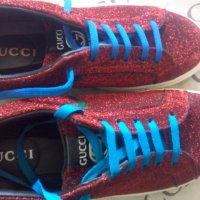 Gucci Гучи металик маратонки № 36 и № 37 made in Italy, снимка 2 - Маратонки - 26492410