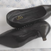 Черни дамски обувки с малък ток, снимка 2 - Дамски обувки на ток - 33587081