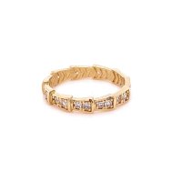 Златен дамски пръстен 2,64гр. размер:55 14кр. проба:585 модел:21868-2, снимка 3 - Пръстени - 44134346