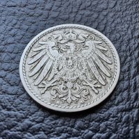 Стара монета 5 пфенига 1908 г. буква А - Германия - топ цена !, снимка 1 - Нумизматика и бонистика - 39767248