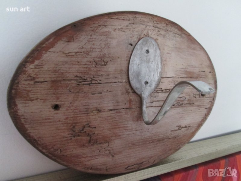 дървена елипсовидна закачалка -Прованс, снимка 1