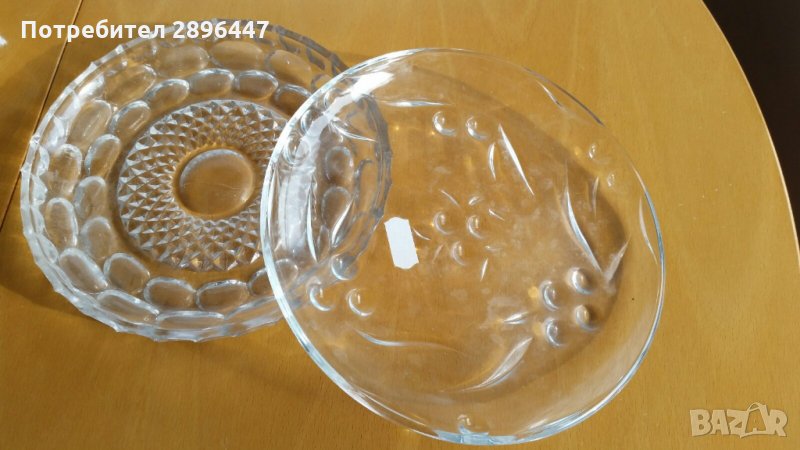 Кристални подноси два броя Намалени!, снимка 1