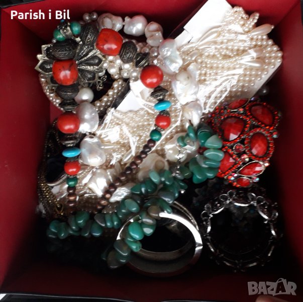 Посребрена фешън Арт огърлица,колие,медальон ,стилни бутикови бижута,комплект, снимка 1