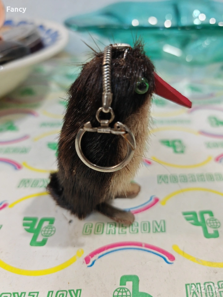 Стар ключодържател Пингвин, естествен косъм, снимка 1