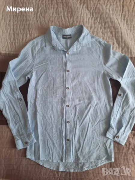 Нова раирана памучна риза, снимка 1