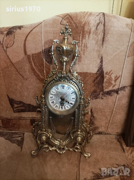 бароков месингов часовник работещ, снимка 1