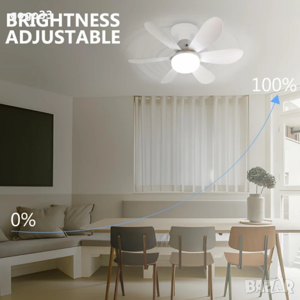 модерна вентилатора лампа, снимка 1
