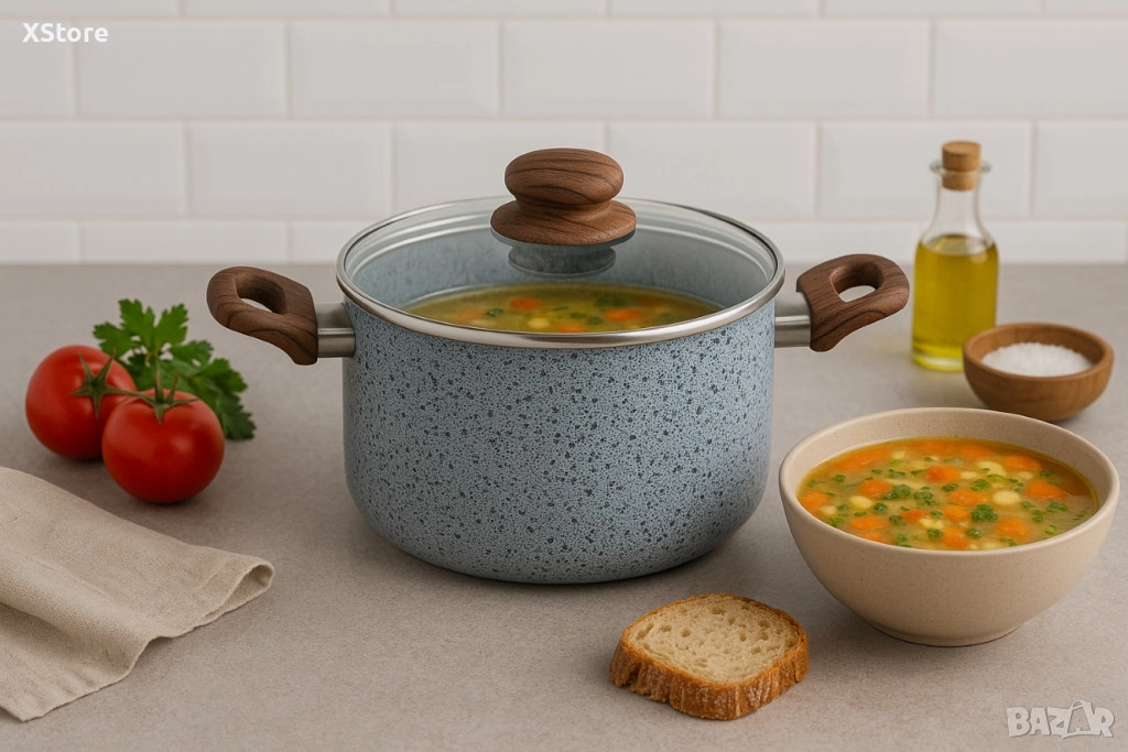 Тенджера Voltz Siena, Мраморно каменно керамично покритие, снимка 1