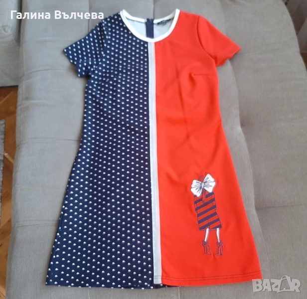 Дамска рокля размер М, произведена в България, снимка 1