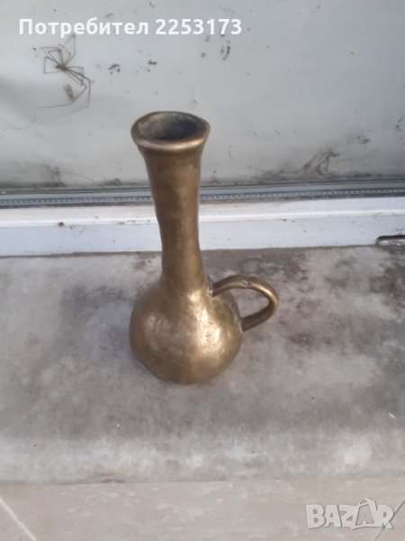 Масивна месингова кана, снимка 1