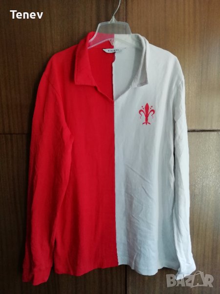 Fiorentina 1926-27 Le coq sportif оригинална памучна блуза Фиорентина размер М ретро винтидж модел , снимка 1