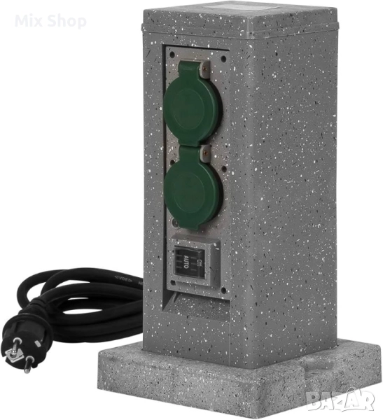 Градински контакт Grafner с каменна визия и сензор за вечер, снимка 1