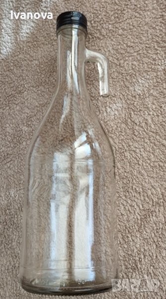 Бутилки стъклени чисти с дръжка, снимка 1