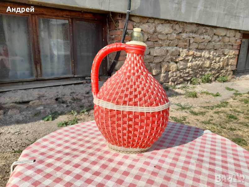 Стара плетена дамаджана #3, снимка 1