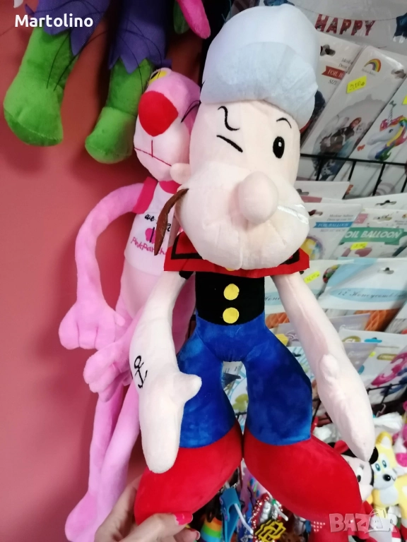 Нова плюшена играчка Попай моряка, снимка 1