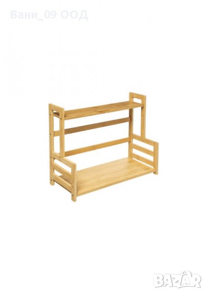 Бамбукова кухненска етажерка на 2 нива, снимка 1