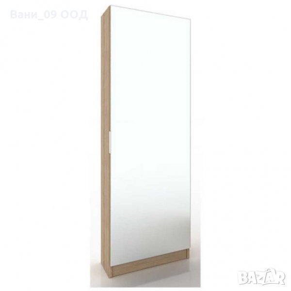 Голям шкаф за обувки с огледална врата, снимка 1