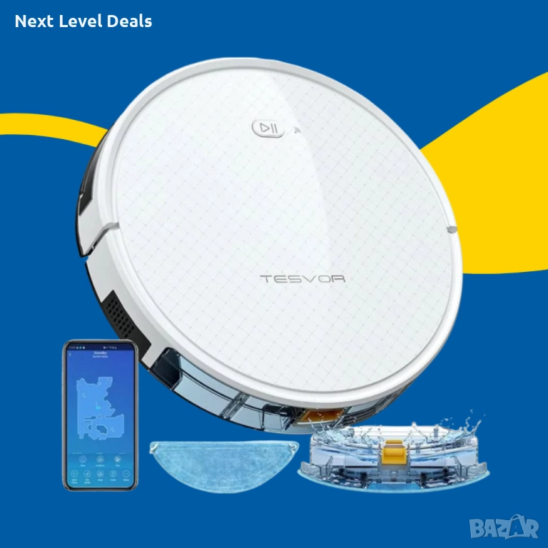 🤖✨ Прахосмукачка робот Tesvor X500 Pro – сухо и мокро почистване без усилия ✨🤖, снимка 1