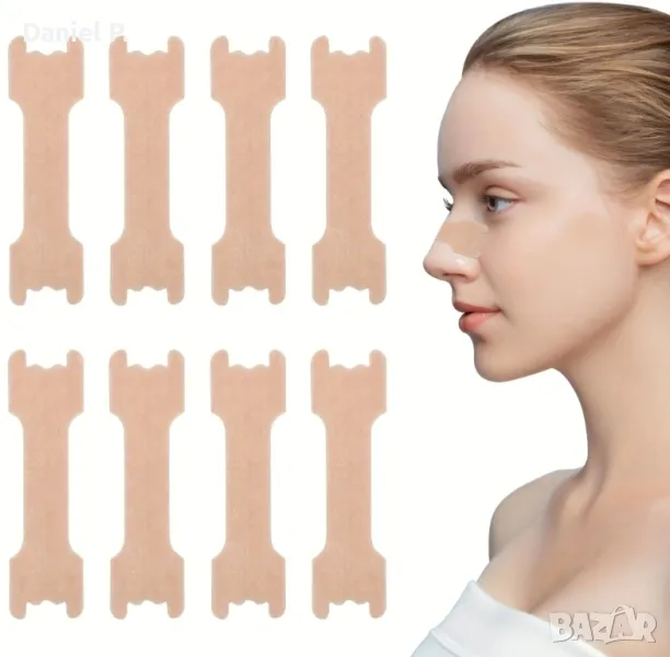 Анти-Хъркане ленти за нос за по-добър сън или тренировка, снимка 1