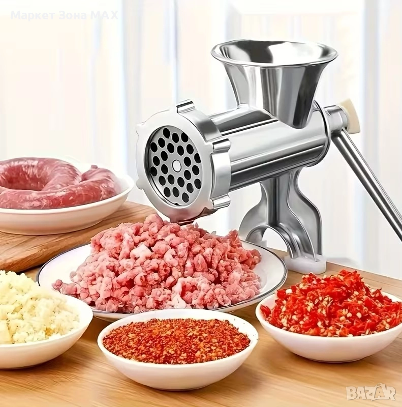 Мощна ръчна месомелачка от неръждаема стомана - Номер 10, снимка 1