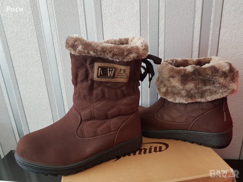 Нови зимни ботуши унисекс в кафяво - номер 38 , снимка 1