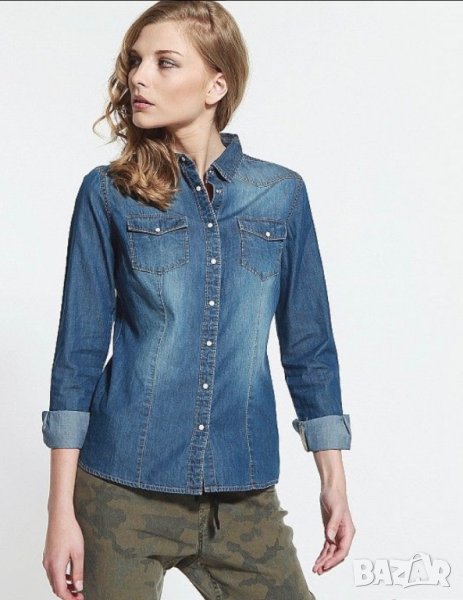 Дамска дънкова риза !, снимка 1